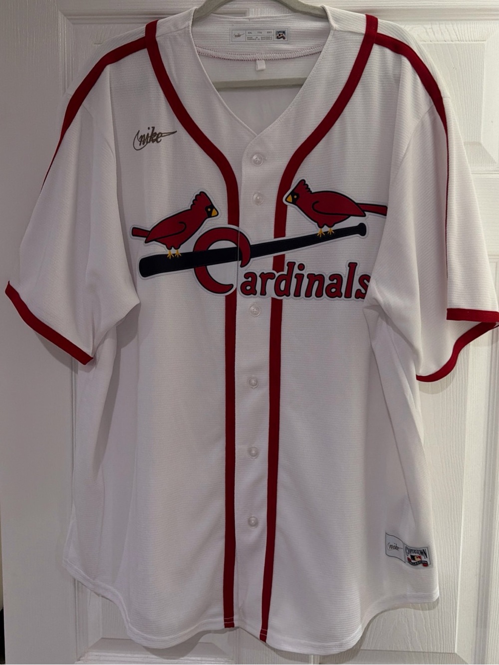 Nike St. Louis Cardinals Cooperstown Collection Jersey Men’s Size 2XL White Red